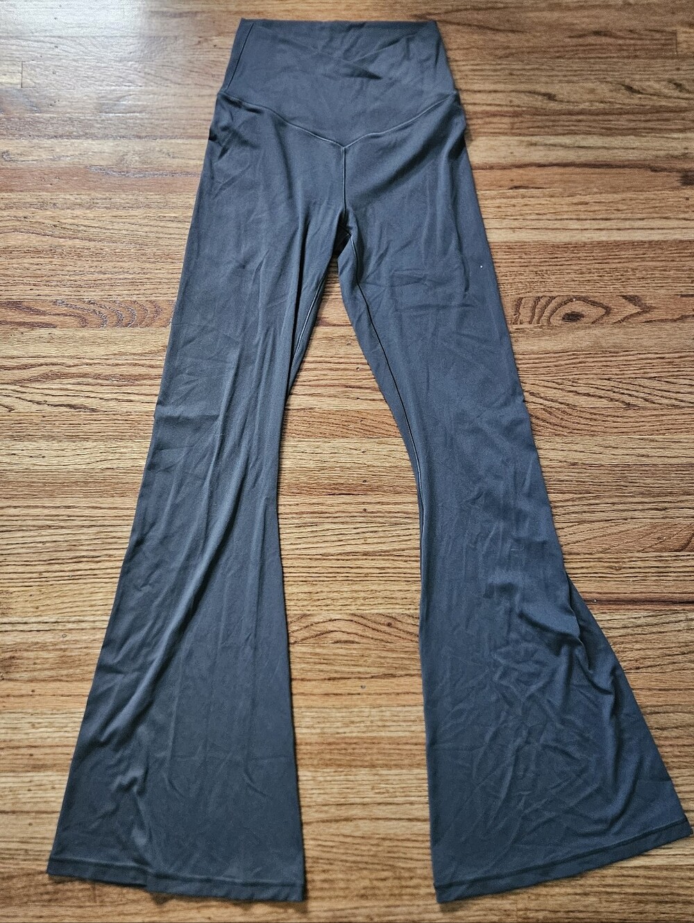 Offline Aerie Womens Leggings M Flare High Rise Real Me Crossover Waist Gray